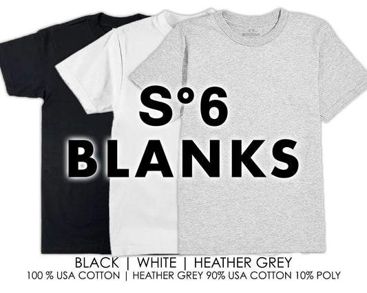 S 6 Blank Tees 3 Pack
